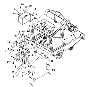 Page L Diagram and Parts List for MK-6036KBG  MK Diamond Concrete Saw